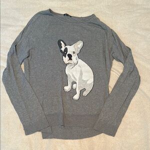 The Limited Gray French Bulldog Dog Sweater